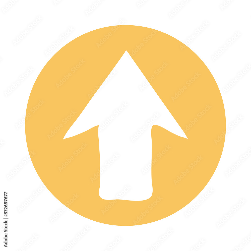 Poster up arrow direction block style icon