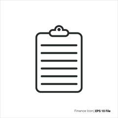 Clipboard outline. Clipboard icon vector design. isolated on white background
