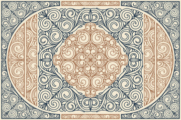 Decorative ornate retro design card