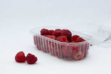 raspberries in a bowl
