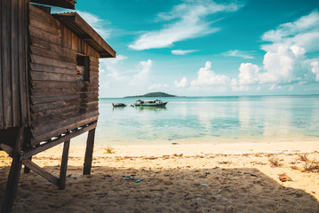 beach hut on a tropical beach