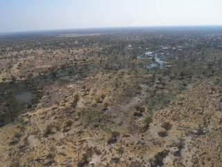 Okavango Delta view from the sky