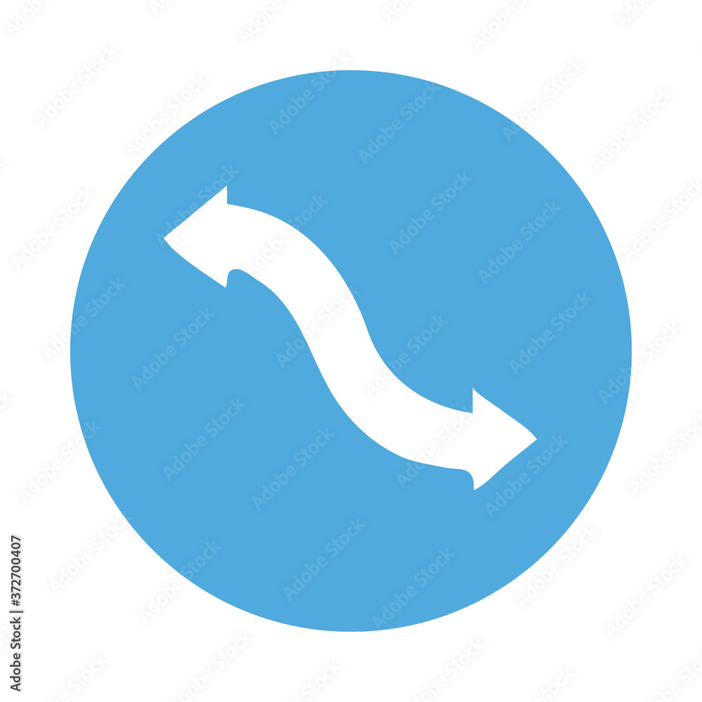 Poster arrows bidirectional left and right block style icon