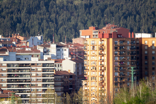 panoramic view of the city
 of basauri