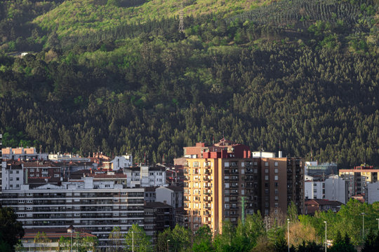 panoramic view of the city
 of basauri