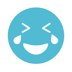 slang happy emoji silhouette style