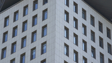 Fototapeta premium Small Windows of Apartment building in new residential sleeping area in Moscow