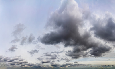 Obraz premium Fantastic dark thunderclouds, sky panorama
