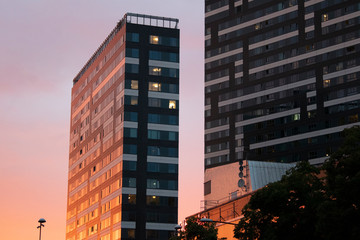 office building at night