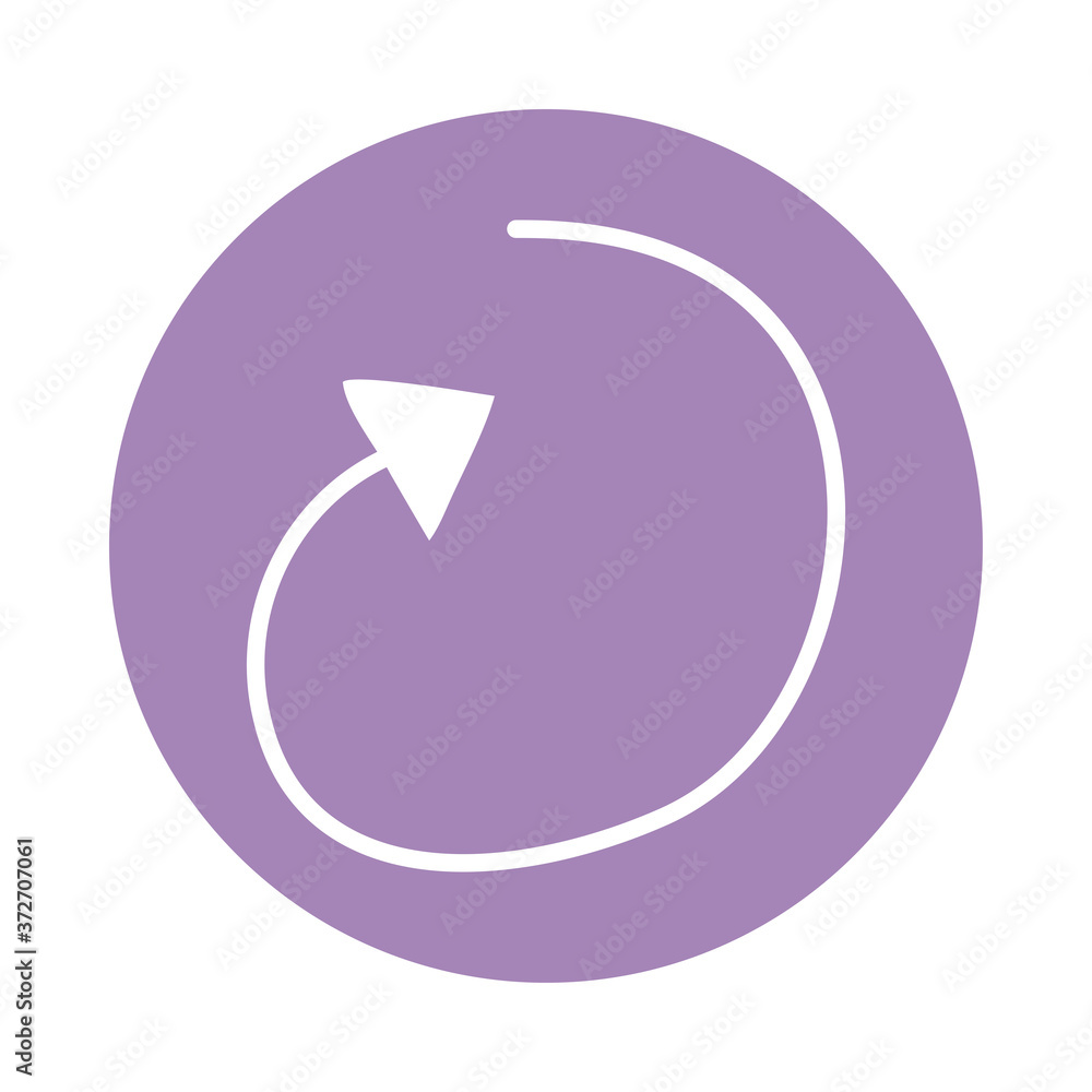 Poster arrow thin direction reload block style icon
