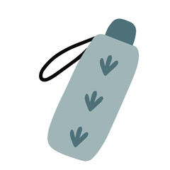 Single design element water bottle. Zeco waste lifestyle, ecology, reusable things. Autumn, camping, travelling. Flat style element for sticker, poster, card or other design.