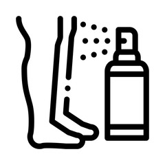 spray for leg after shave icon vector. spray for leg after shave sign. isolated contour symbol illustration