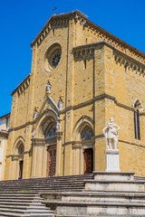 Fototapeta na wymiar Tuscany - Italy: Arezzo Cathedral (Cattedrale di Ss. Donato e Pietro). It's a Roman Catholic cathedral in the city of Arezzo in Tuscany, Italy.