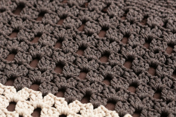 
hand knitting pattern close up photo