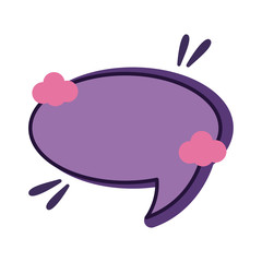 slang speech bubble with clouds line and fill style