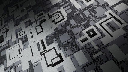 Sci-fi landscape, technological surface