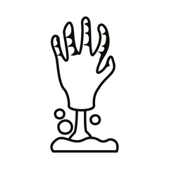 death hand out line style icon