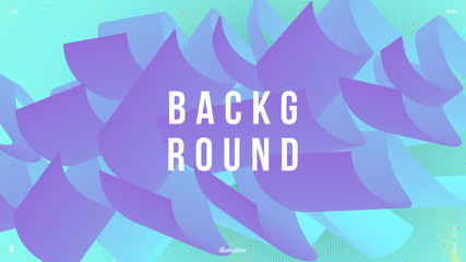 Dynamic composition with trendy liquid fluid 3d shapes. Minimal wallpaper, backdrop, background. Eps10 vector illustration.