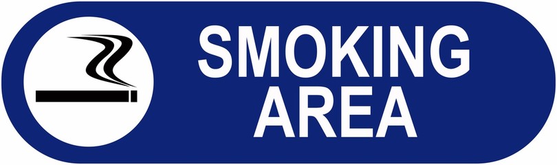 A sign that says :  smoking area