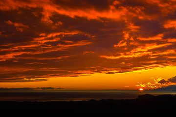Sunset in the mountains