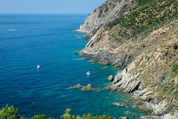 Obraz premium Trekking Day, from Riva Trigoso to Moneglia, Liguria, Italy