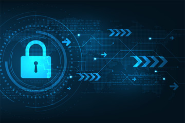Vector background secure digital security system.