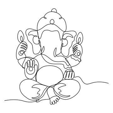 Ganesh Outline Images – Browse 1,621 Stock Photos, Vectors, and Video |  Adobe Stock
