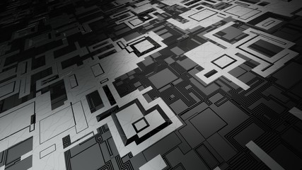 Sci-fi landscape, technological surface