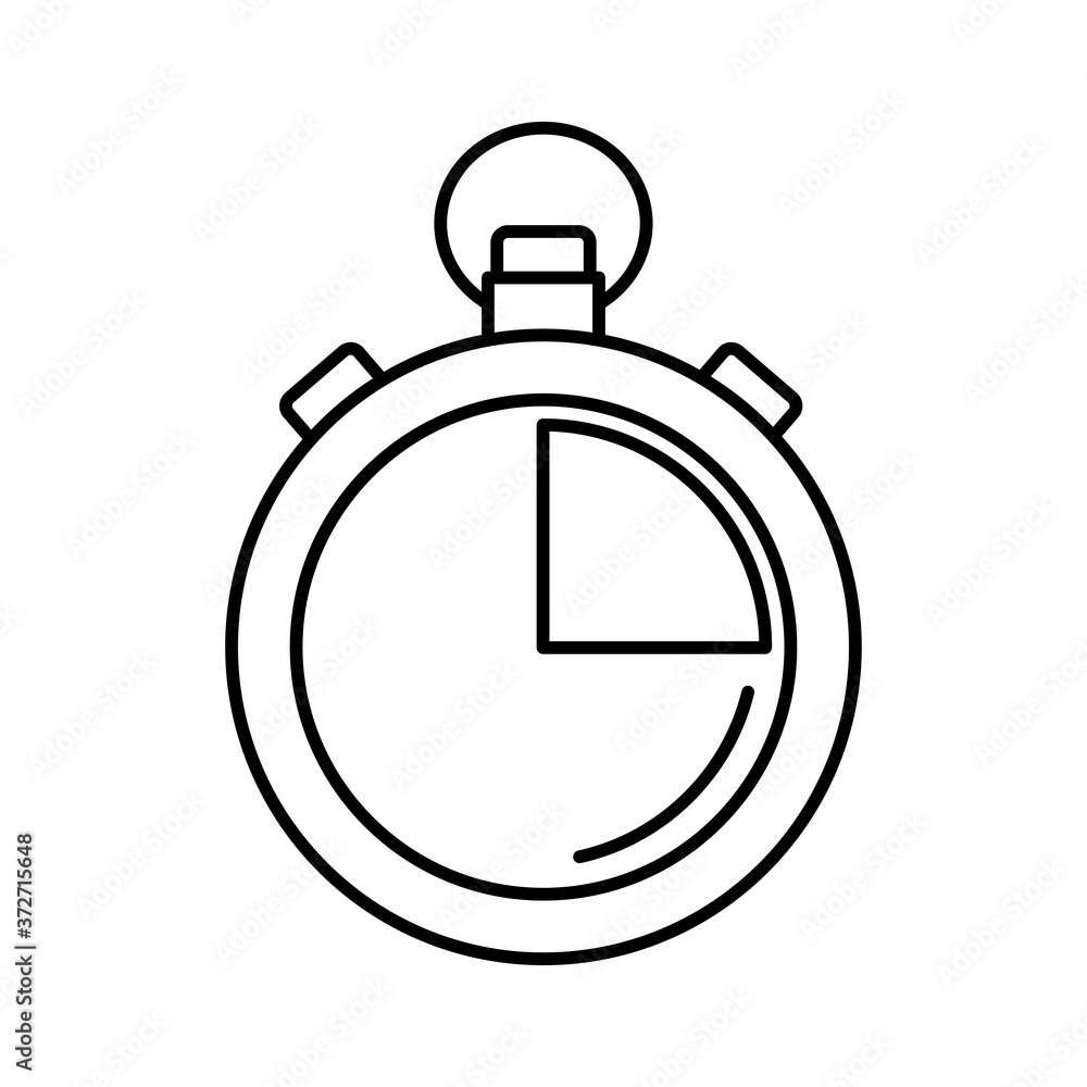 Poster chronometer timer line style icon