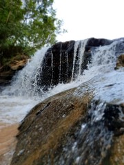 waterfall on the rocks