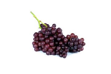 red grapes on a white