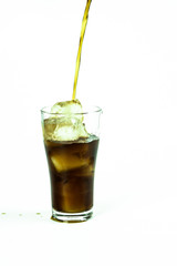 cola with ice