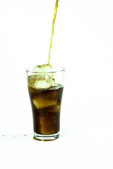cola with ice