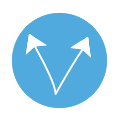 arrows thin directions left and right block style icon