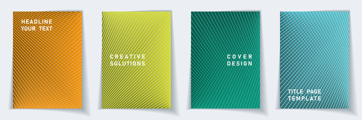 Crossed lines halftone cover page templates batch
