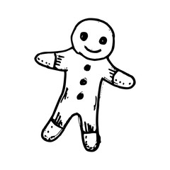 Ginger Bread Hand Drawn Icon