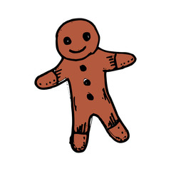Ginger Bread Hand Drawn Icon