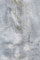 Seamless gray and white concrete wall background texture with cracked paint.