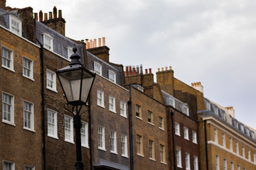 Fototapeta premium London/ United Kingdom - 07.31.2020: A view of a quiet, residential street in St James's, central London.