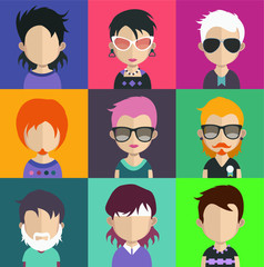 High quality avatar, people vector icons