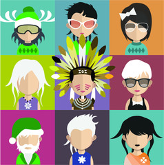 High quality avatar, people vector icons