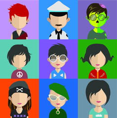 High quality avatar, people vector icons