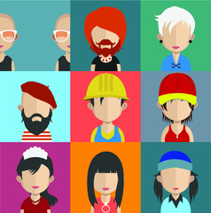 High quality avatar, people vector icons