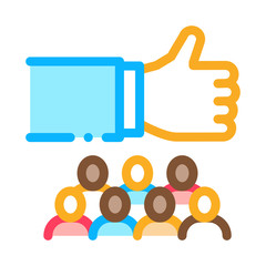 social group icon vector. social group sign. color symbol illustration