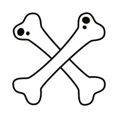 bones crossed line style icon