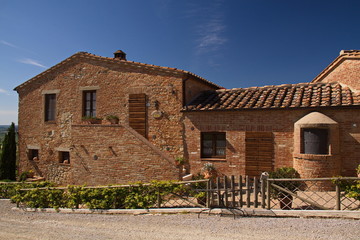 Fototapeta na wymiar Residential house in Leonina, Province of Siena, Tuscany, Italy, Europe 
