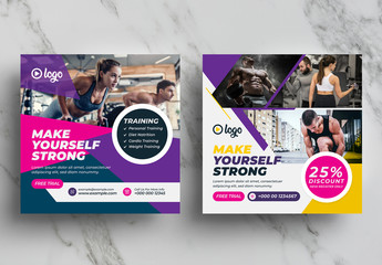 Creatove Fitness and Gym Social Media Post Pack