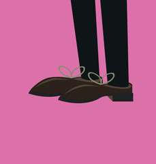 Shoes icon with legs