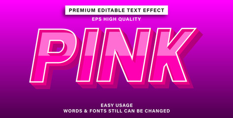 Text effect pink