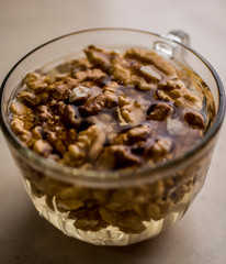 walnut in water bowl active for vegan milk 
